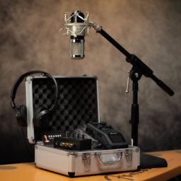 Podcast Microphone, Headphones, and Recorder